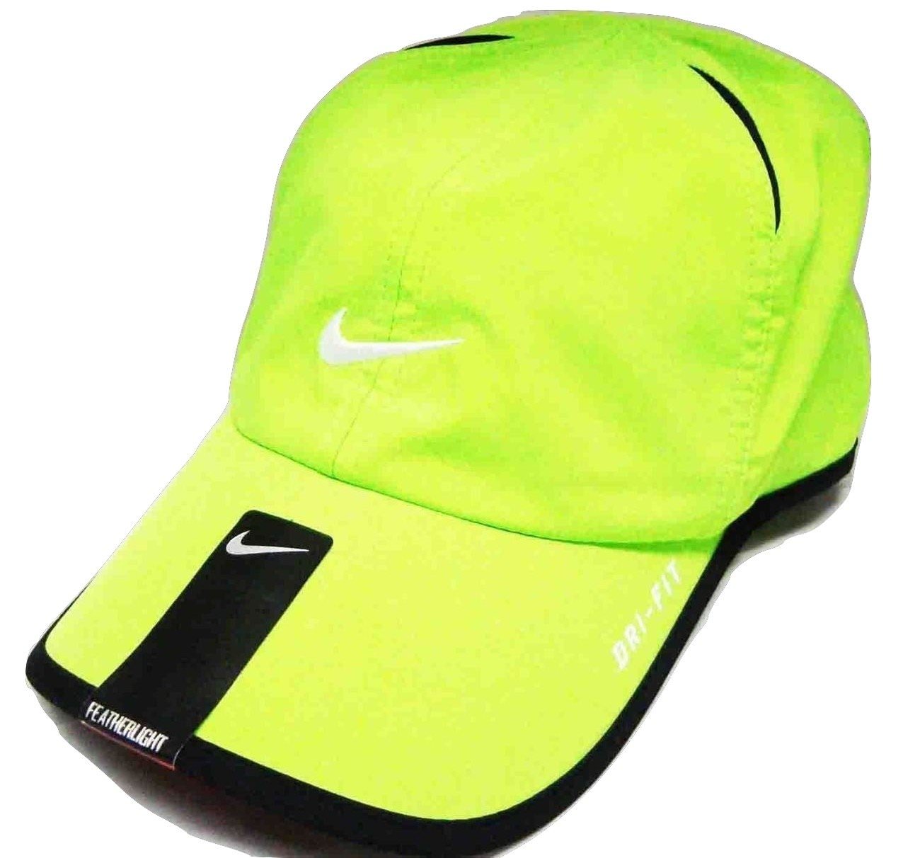 NIKE Men-Women's Tennis Hat Golf DRI-FIT Runner Cap Featherlight, Volt ...