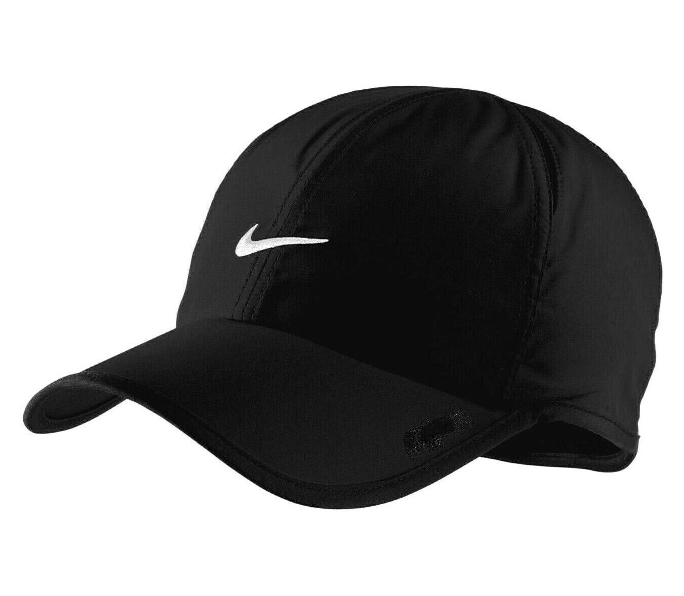NIKE Women's AeroBill Featherlight Tennis Cap, Black/Black/White, One Size  