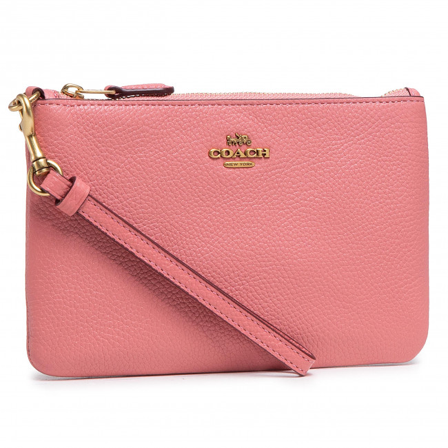 Coach pink wristlet online wallet