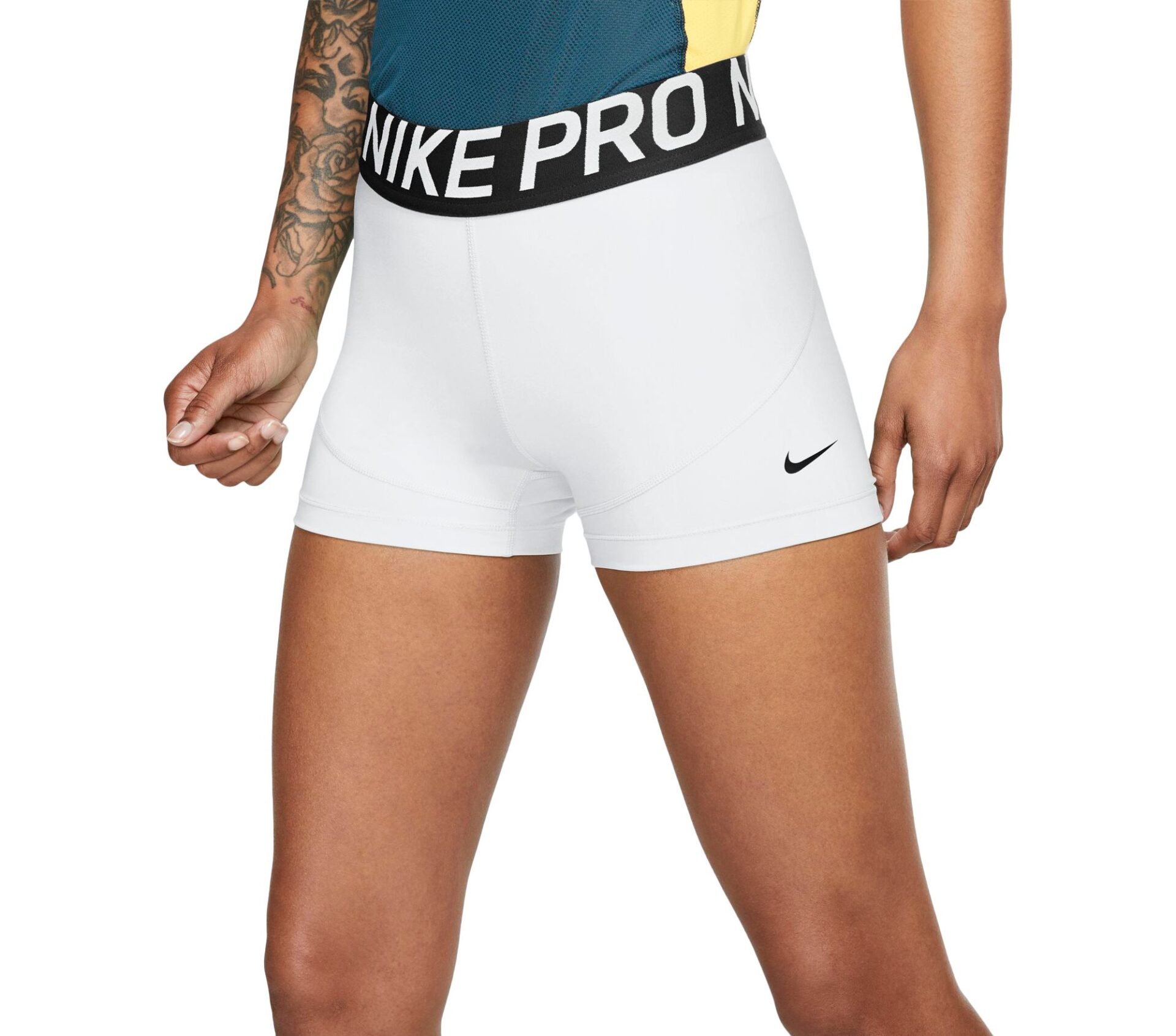 tonto cráneo dorado Nike Women's Pro 3'' Training Shorts, White/Black, AO9977-100, Large –  VALLEYSPORTING