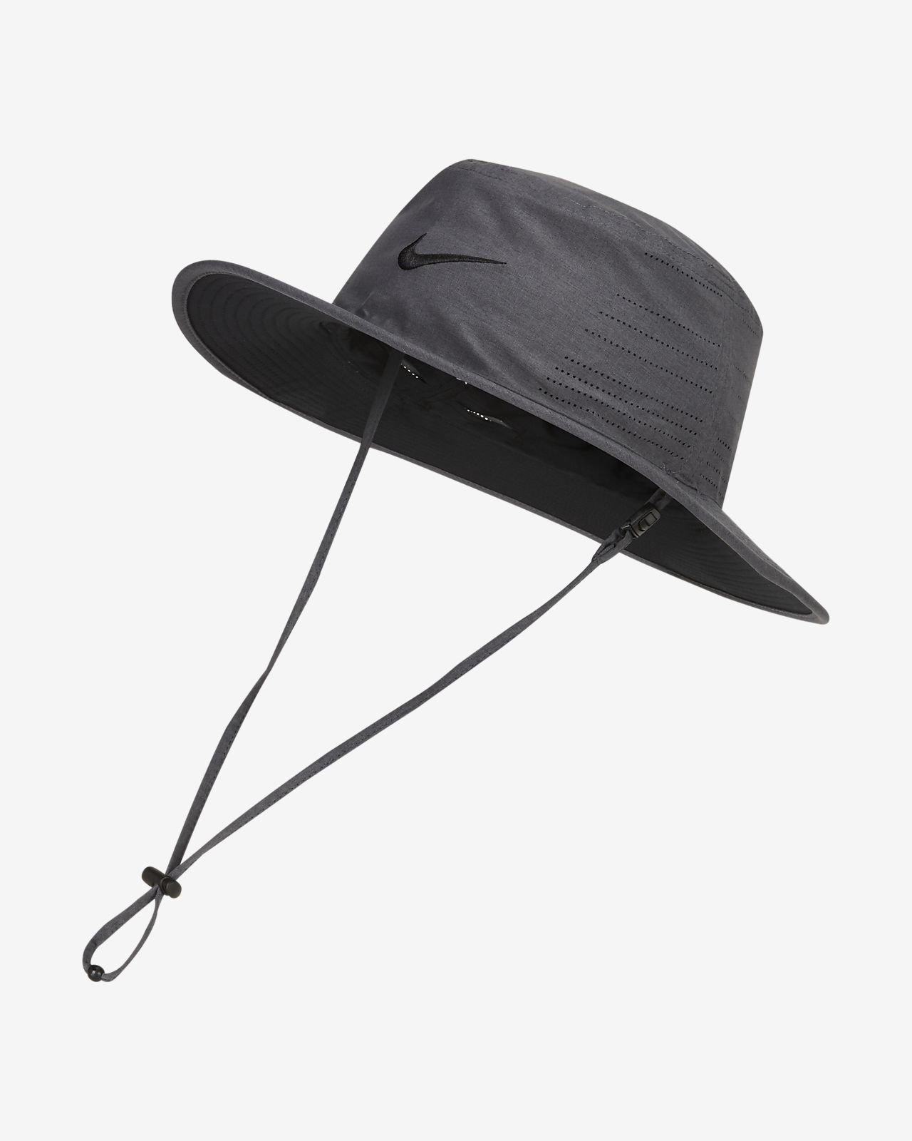 Nike Golf [M/L] Adult Unisex Dri-FIT UV Reversible Bucket Hat, Gray/Black