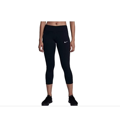 Power Cropped Gym Leggings - Black, Women's Leggings