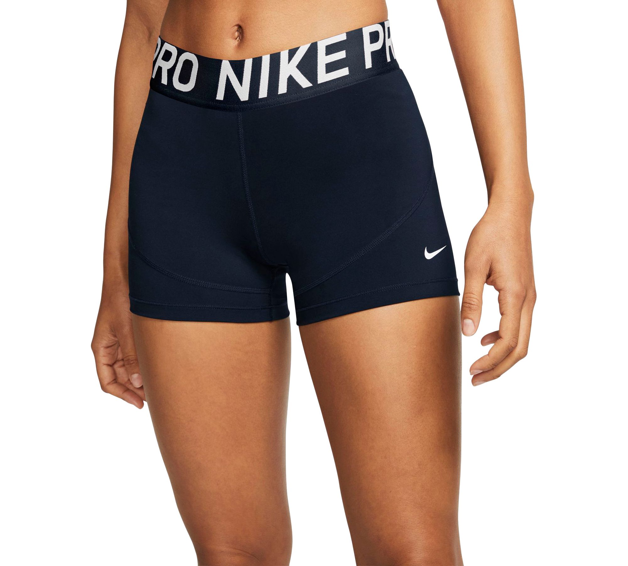 Nike [S] Women's Pro 3'' Training Compression Shorts, Obsidian Blue ...