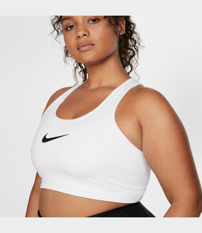 Nike [3X] Swoosh Bra Women's Plus Size, White/Black, BQ0973-100