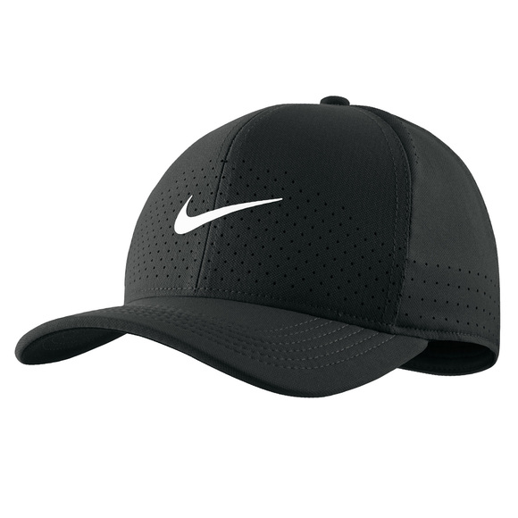 Nike Adult AeroBill Classic99 Perforated Training Cap, Black, AV6956 ...