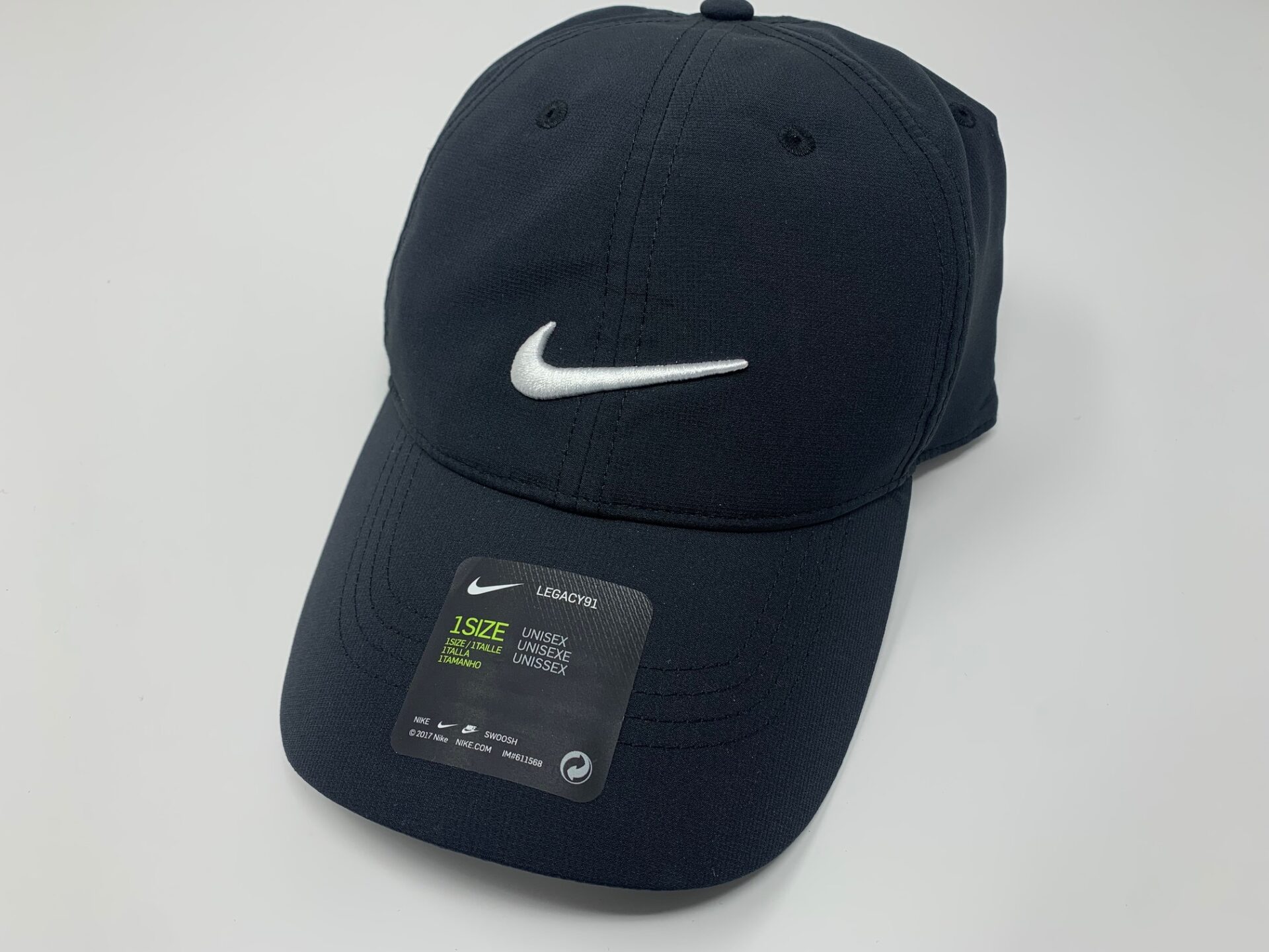 Nike Adult Unisex Legacy91 Adjustable Golf Cap-Black/White AQ5349-010 ...