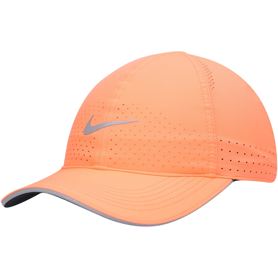 Nike Adult Unisex Reflective Featherlight Running Hat, Orange, DC3598 ...