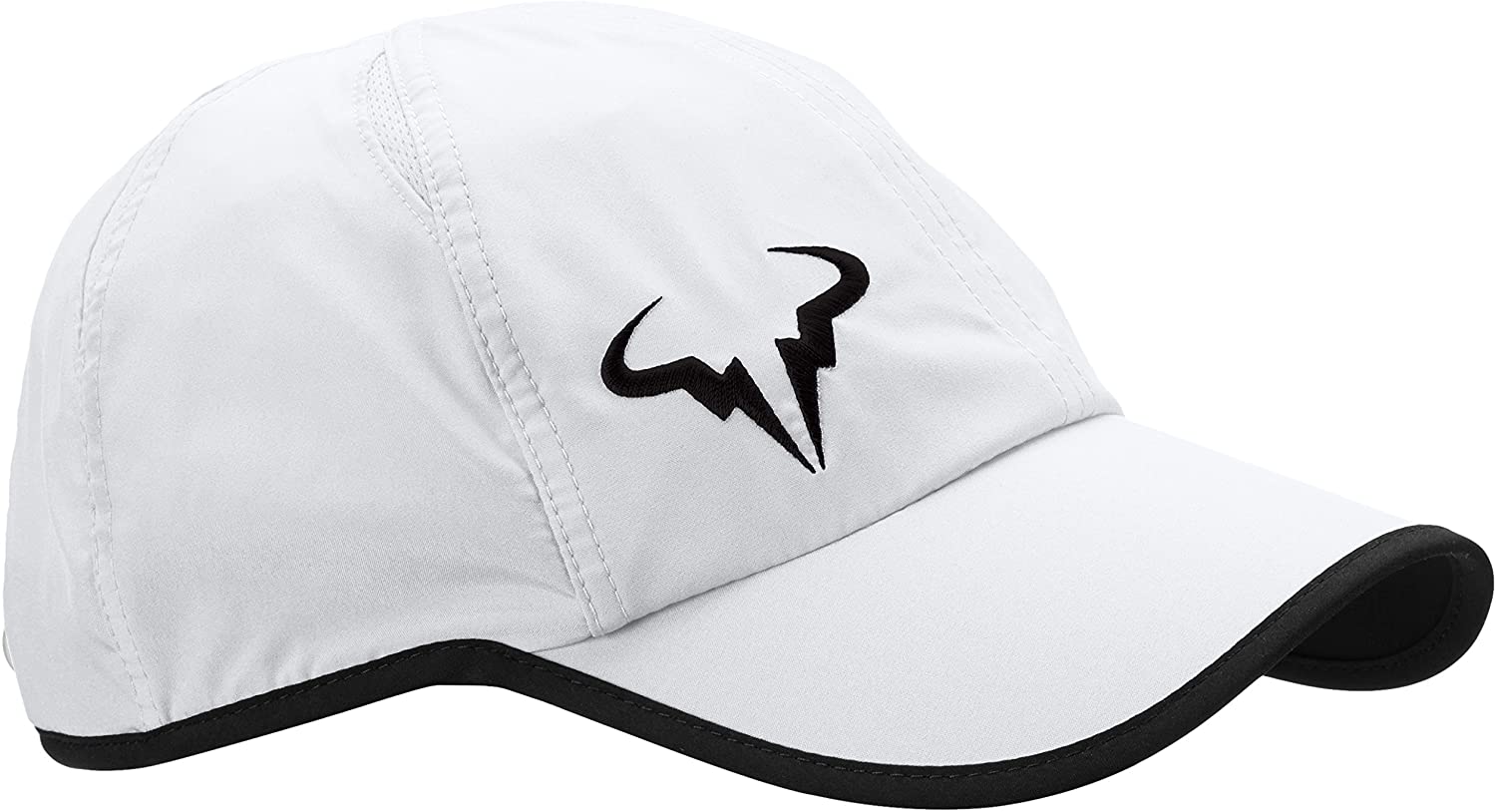 NIKE Adult Rafa Nadal Bull FEATHERLIGHT Tennis Cap/Hat-White/Black 398224-100 VALLEYSPORTING