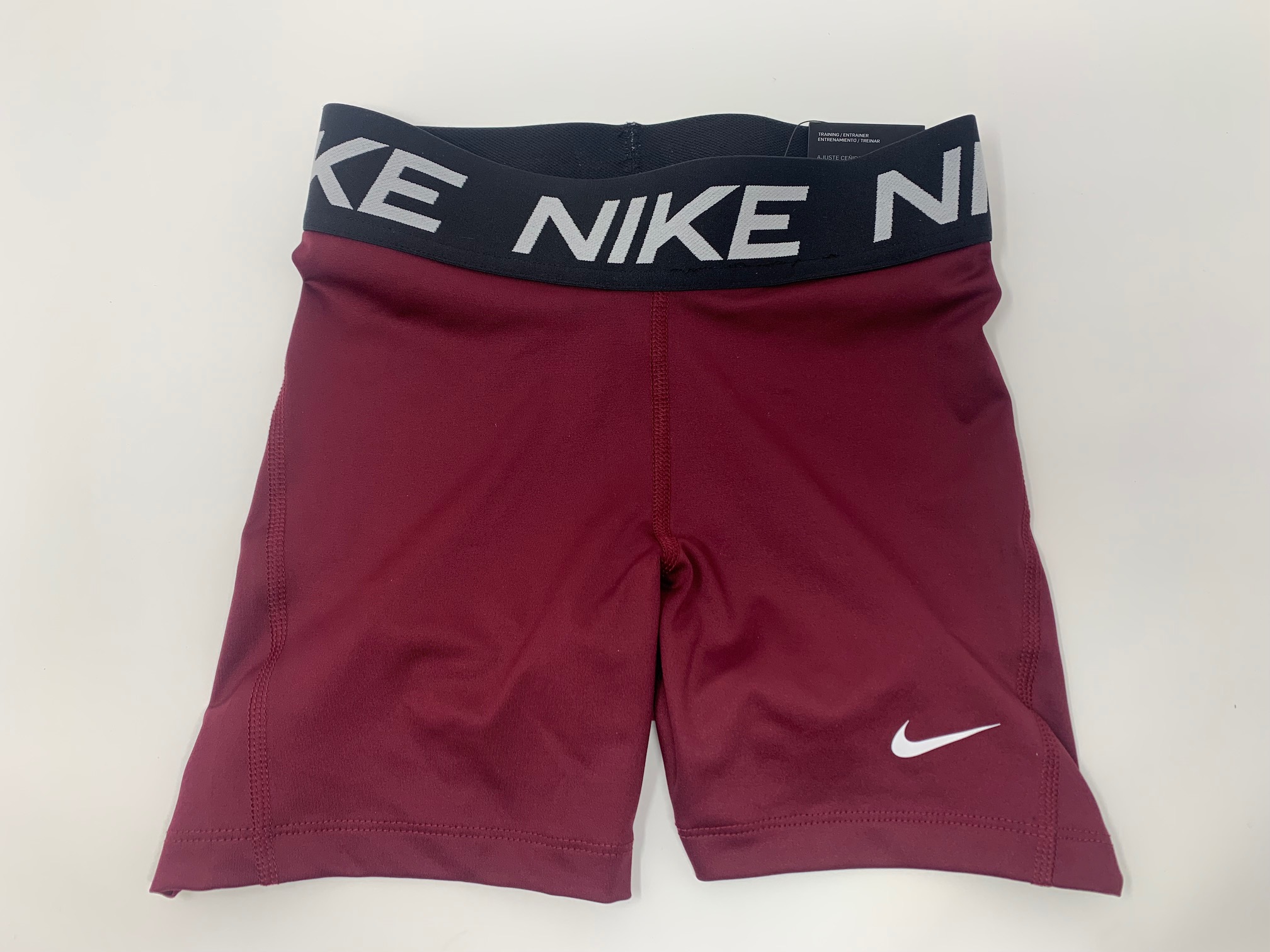 NIKE PRO [XS] Women's 5 Victory COMPRESSION SHORTS-Dark Beetroot