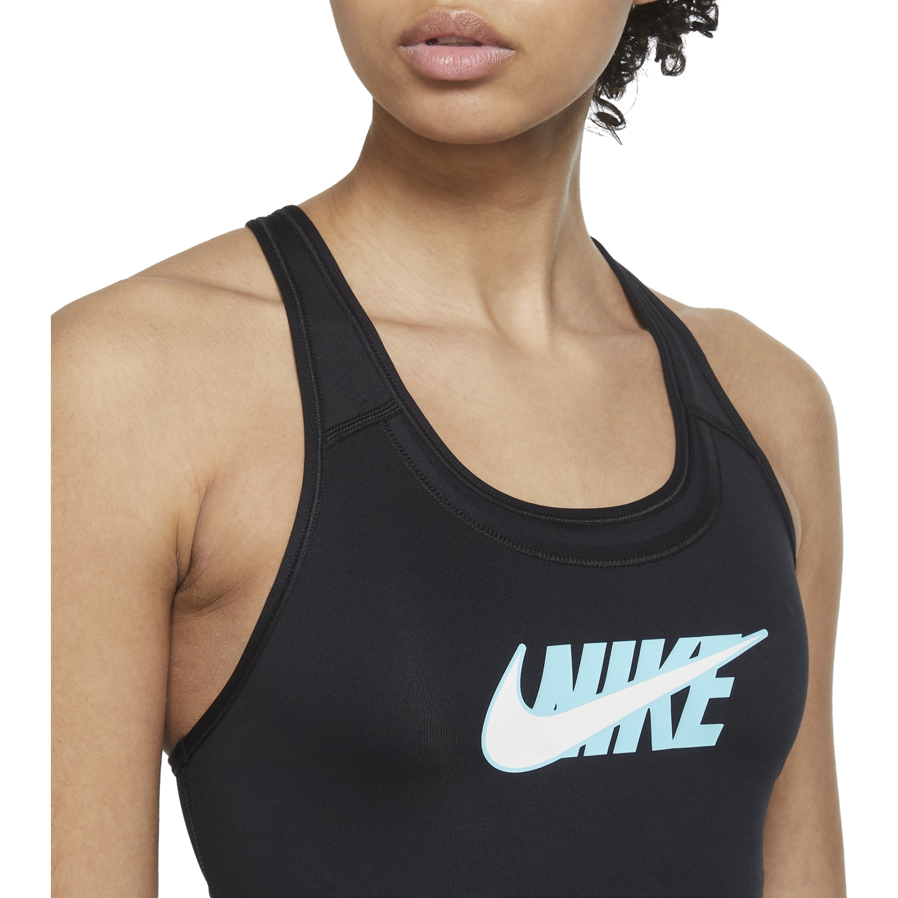 Nike Women's Dri-Fit Swoosh Icon Clash Sports Bra - XS Black