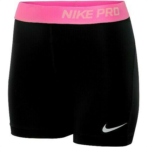 NIKE PRO [XS] Women's 7.0 Compression Shorts-Black/Pink 598487