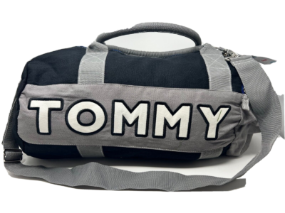 Tommy Hilfiger Gray, Black and White Duffle Bag