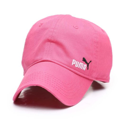 Pink Puma hat on display of the website