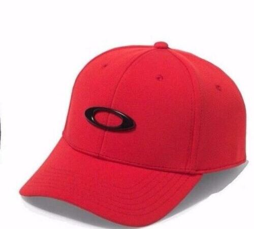 Red Mens Cap on White Background