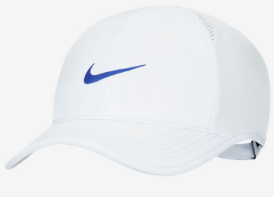 White cap with Nike logo on white background