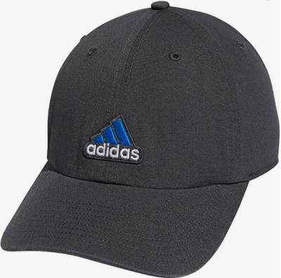 Black Cap with Adidas Logo on white background