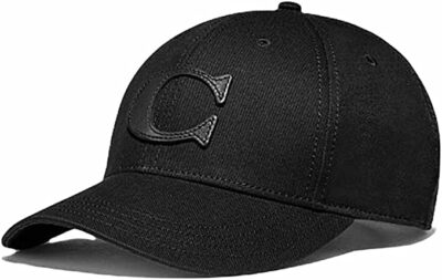 Coach men varsity c adjustable cap in black color