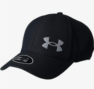 Under armour adult unisex shadow run hat in black color