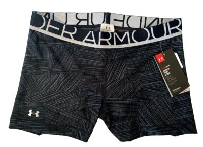 Black Under Armour men's boxer briefs, tagged.