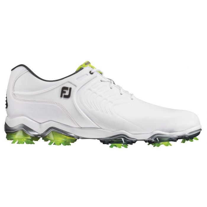 NEW! FootJoy [8] Medium Men's DRYJOYS TOUR Croc Spikes Golf Shoes-White,  53612