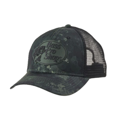 Camouflage Bass Pro Shops mesh cap.