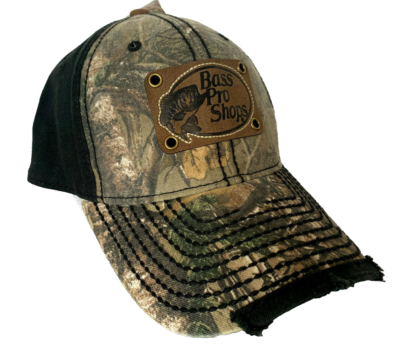 Camo cap with Bass Pro Shops logo.