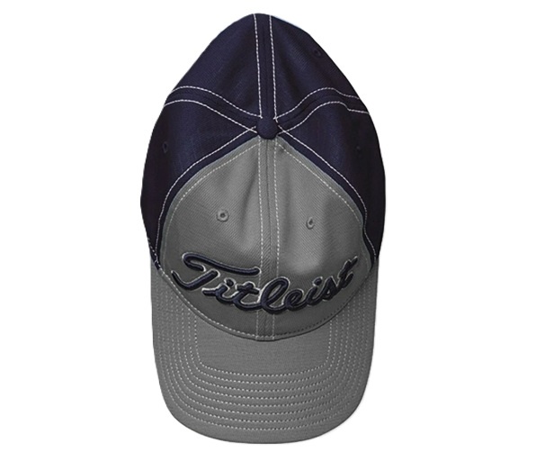 Titleist cap with gray and navy design.