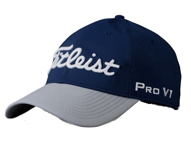 Titleist Pro V1 navy and gray cap.