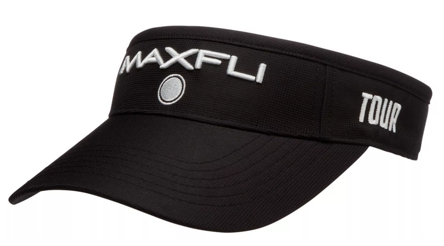 Black Maxfli Tour golf visor cap.