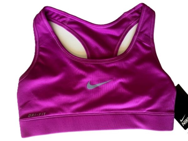 NEW NIKE PRO [XS] Women's DRI-FIT Med Support Sports Bra-Purple/Grey 375833-521